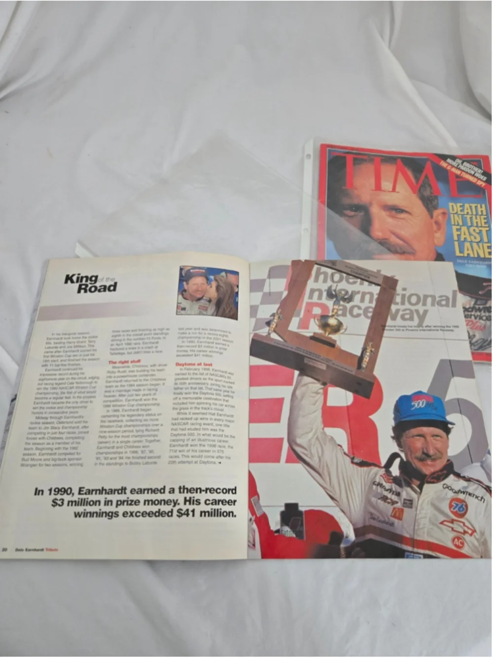 Lot of 3 Vintage Dale Earnhardt Magazines - Times & Nascars Greatest Driver